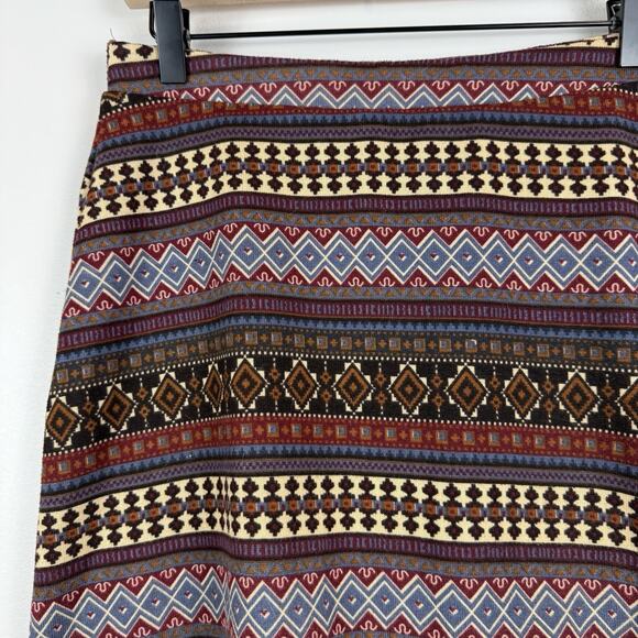 Double D Ranch Aztec Design Skirt Small Multi Summer Colorful Tribal Cowgirl - Picture 2 of 7